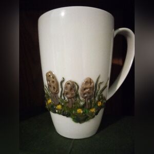 Hand Sculpted Morel Mushroom Coffee Mug Christmas Gifts
